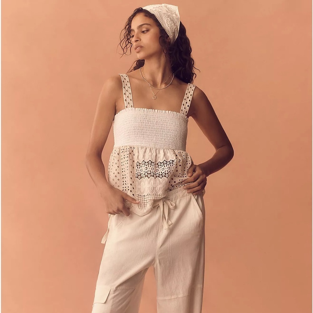 NWT By Anthropologie Lace Babydoll Tank